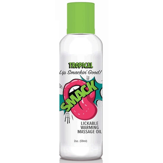 Smack Lickable Warming Massage Oil Tropical 2oz