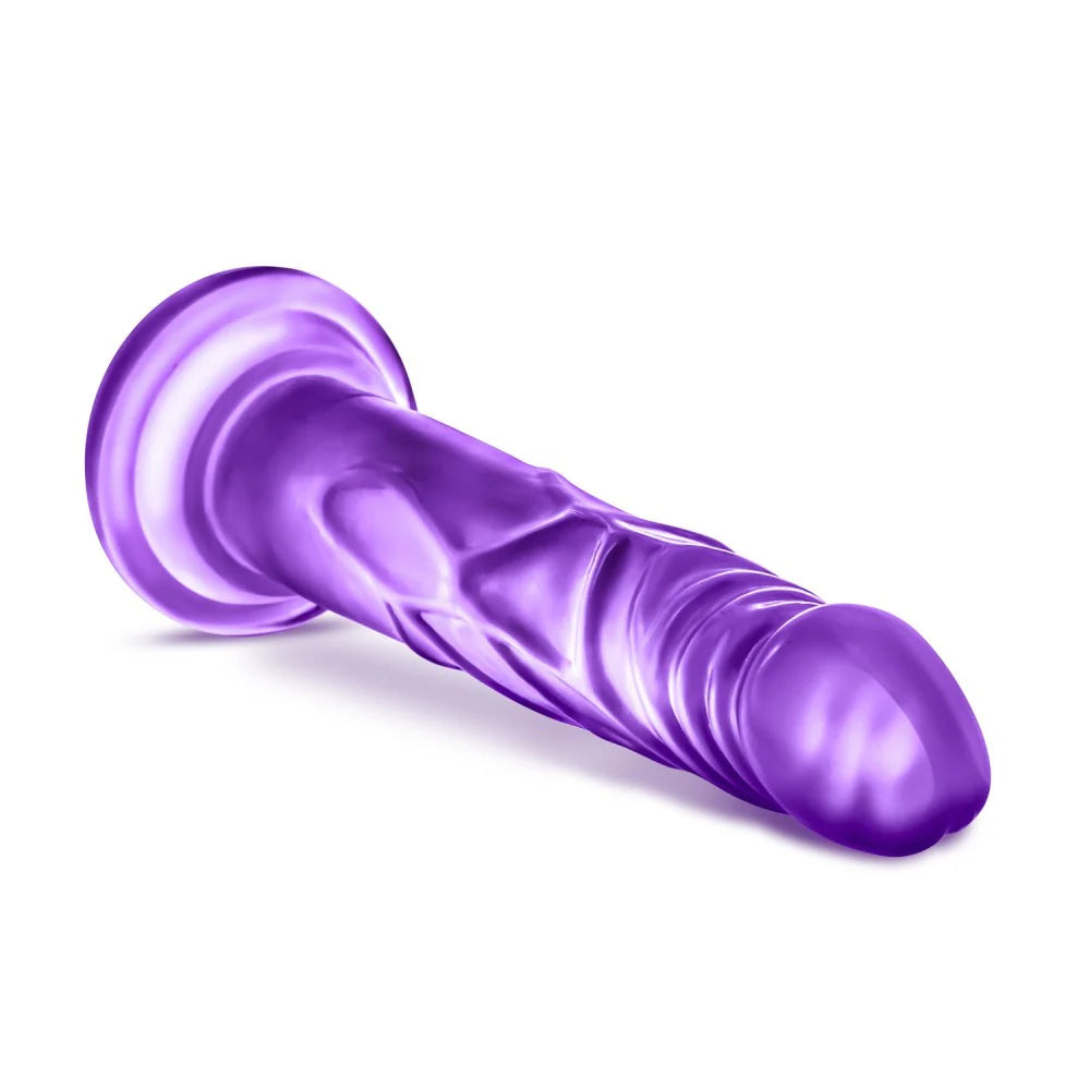 B Yours Sweet 'n Hard #5 Dildo 7.5" - Transparent Purple