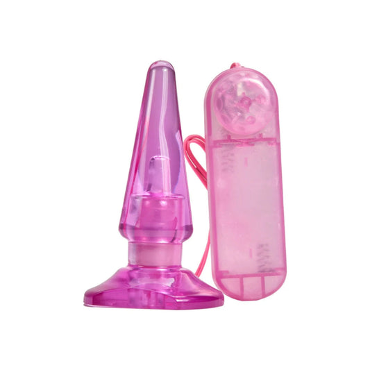 B Yours Basic Anal Pleaser Vibrating Butt Plug - Pink