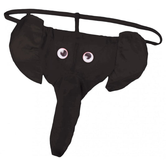 Elephant Thong Novelty Underwear Black