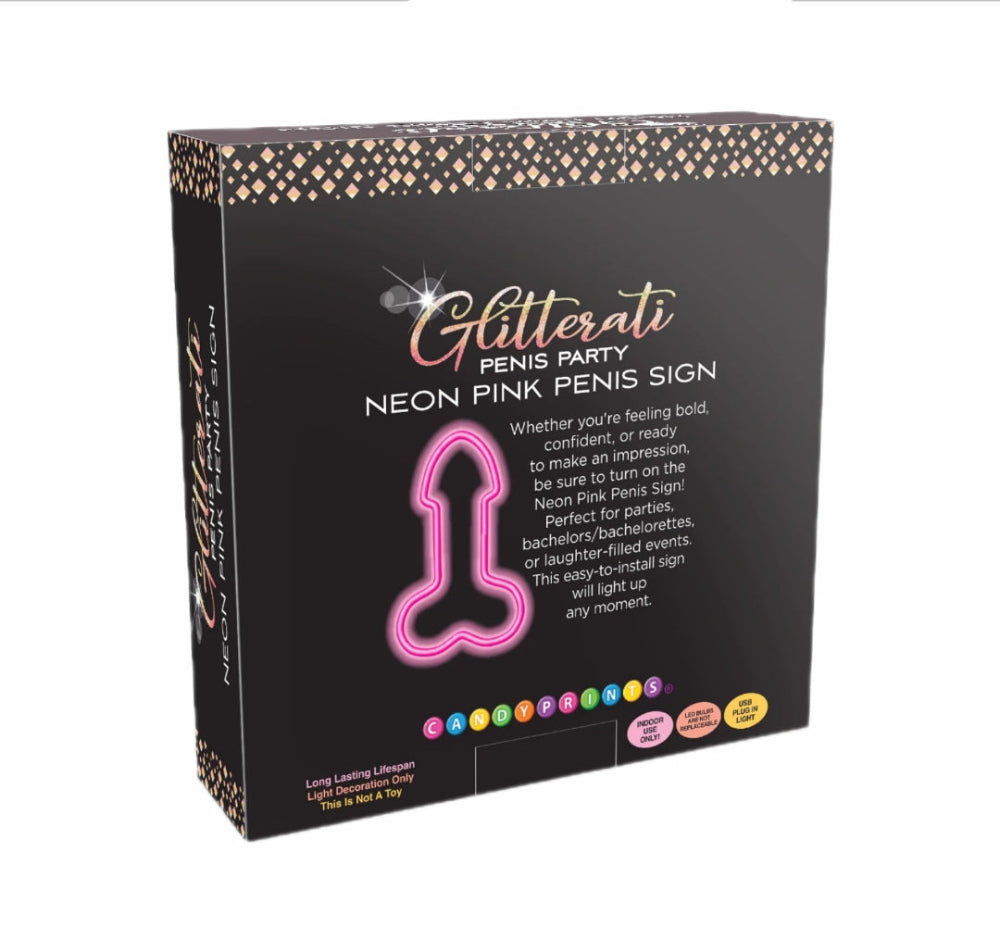 Neon Pink Penis Light Up Sign
