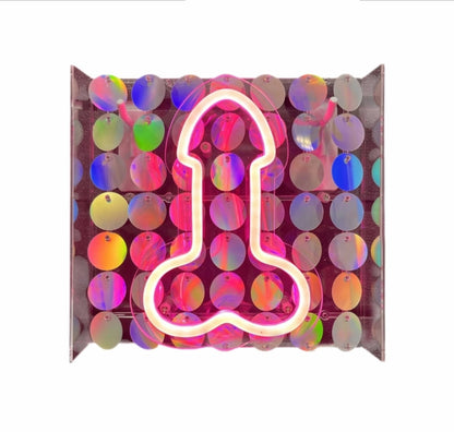 Neon Pink Penis Light Up Sign