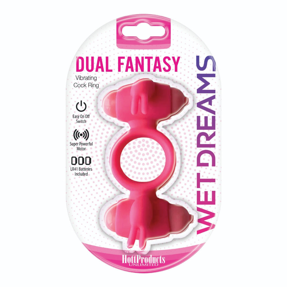Wet Dreams Dual Fantasy Vibrating Cock Ring