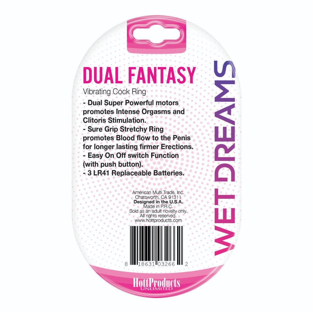 Wet Dreams Dual Fantasy Vibrating Cock Ring