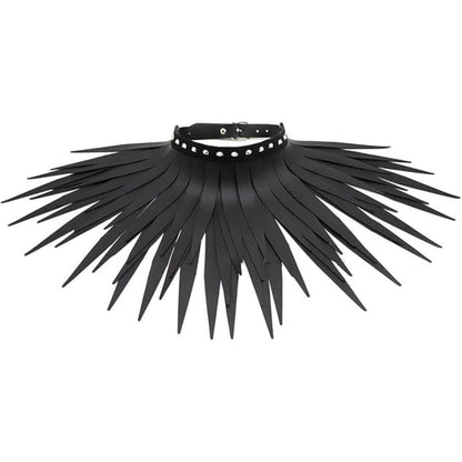 Gothic Falcon Crest Fringed Collar