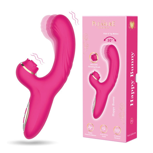 Happy Bunny Vibrating & Tapping Rabbit The Pleasure Co.  Condom Kingdom Adult