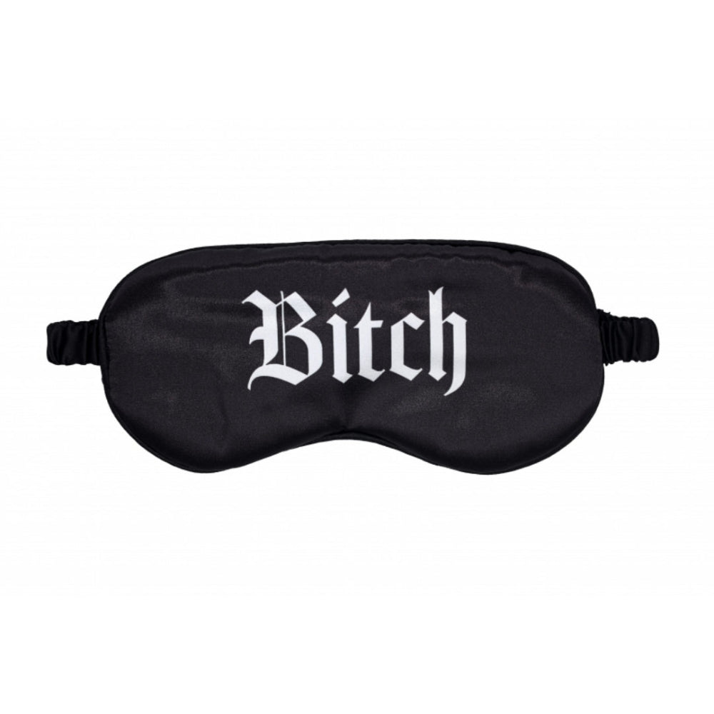 Ouch! Bitch Printed Satin Mask Black