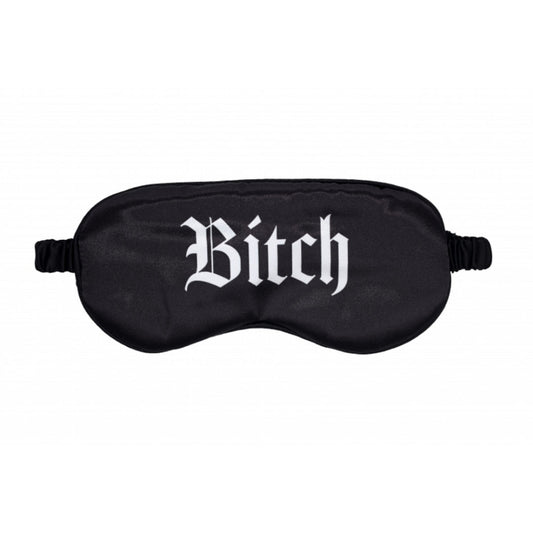 Ouch! Bitch Printed Satin Mask Black