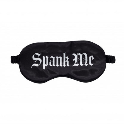 Ouch! Spank Me Printed Satin Mask Black