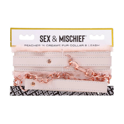 Sex & Mischief Peaches 'n Creame Fur Collar & Leash