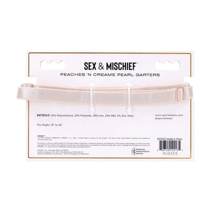 Sex & Mischief Peaches 'n Creame Pearl Garters