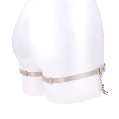 Sex & Mischief Peaches 'n Creame Pearl Garters