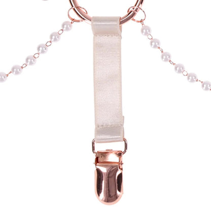 Sex & Mischief Peaches 'n Creame Pearl Garters