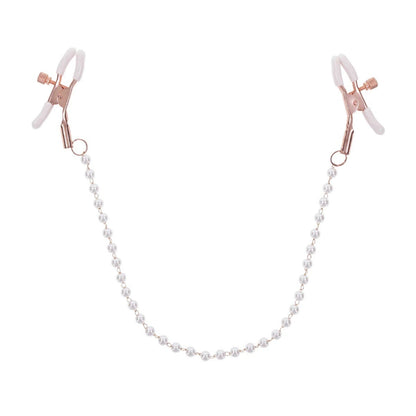 Sex & Mischief Peaches 'n Creame Pearl Nipple Clamps