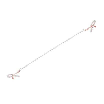 Sex & Mischief Peaches 'n Creame Pearl Nipple Clamps