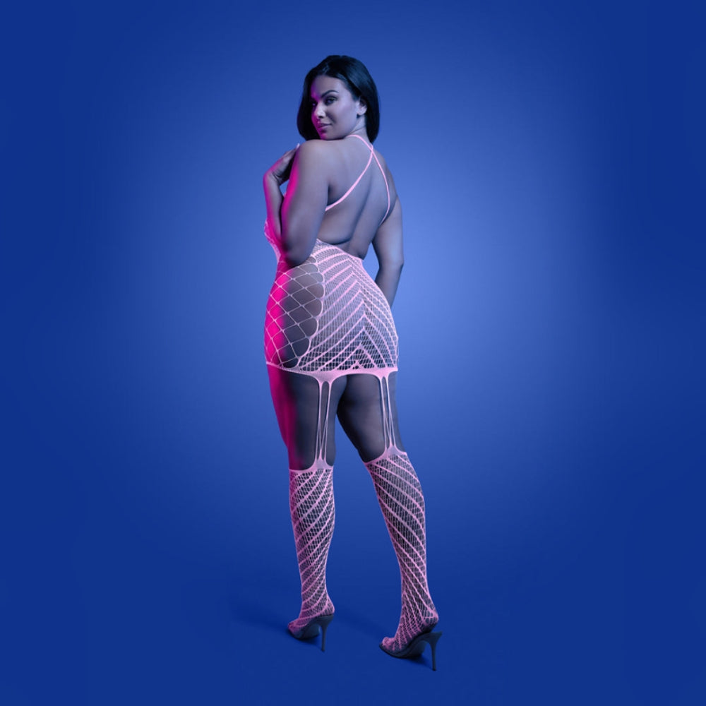 Glow - Metamorphic Halter Net Dress Queen