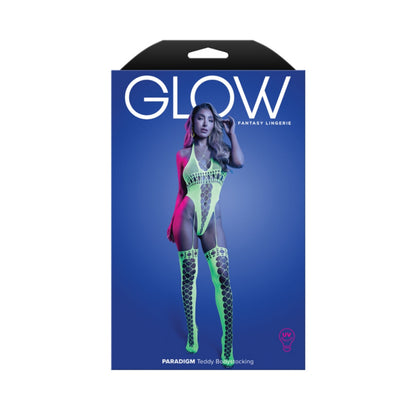 Glow - Paradigm Mock Teddy Bodystocking O/S