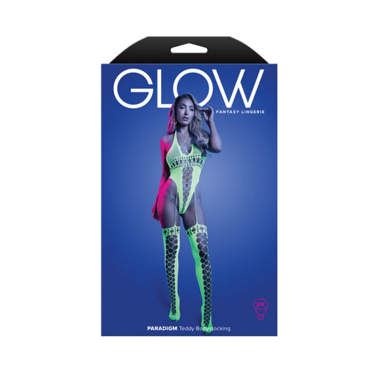 Glow - Paradigm Mock Teddy Bodystocking O/S