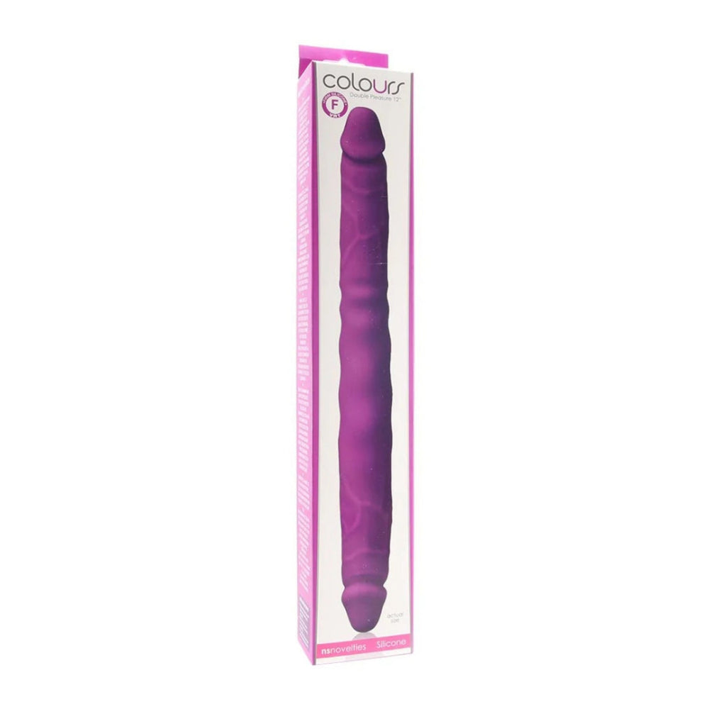 Colours Double Pleasure 12" Dual Ended Dildo - Purple