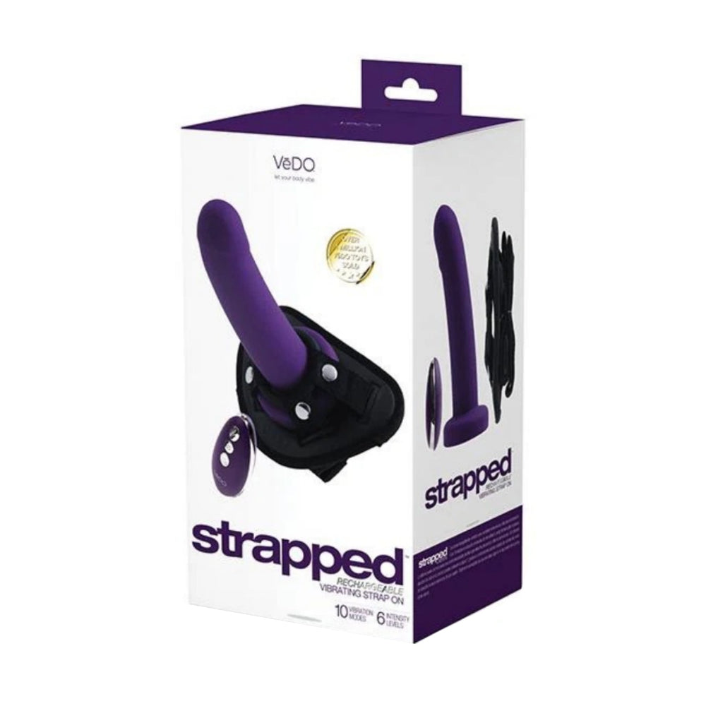 VeDO Strapped Remote Control Vibrating Strap-on Kit - Purple