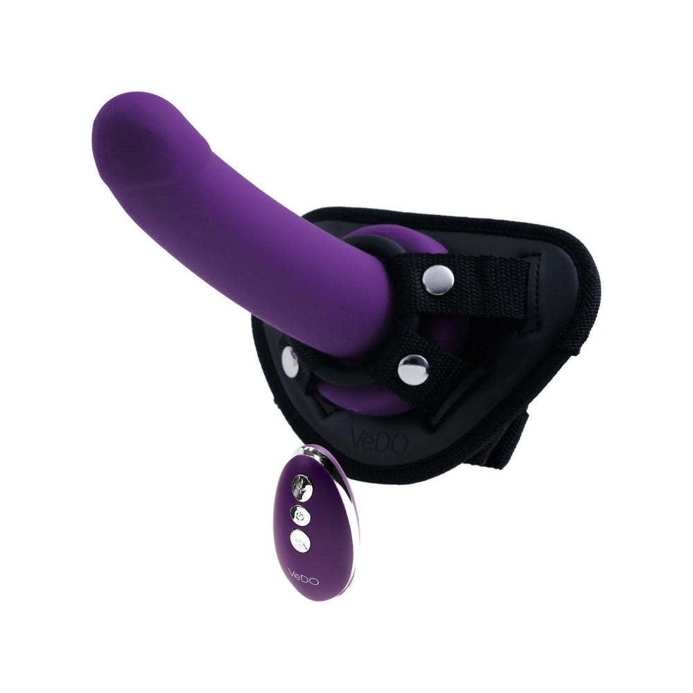 VeDO Strapped Remote Control Vibrating Strap-on Kit - Purple