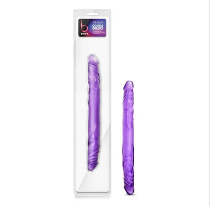 B Yours 14" Double Dildo Purple