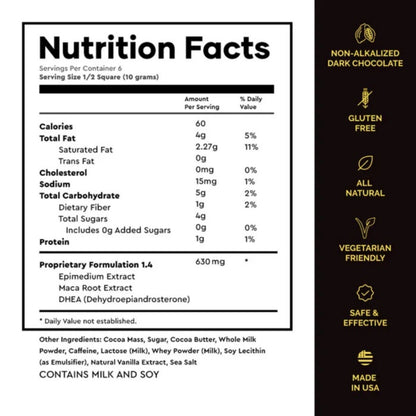 Tabs Sex Chocolates 6 Servings - Original Dark Chocolate