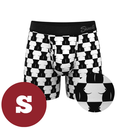 Shinesty The Chest Mate Checkered Boxer Briefs