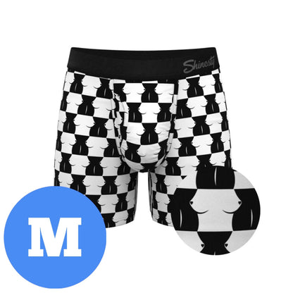 Shinesty The Chest Mate Checkered Boxer Briefs