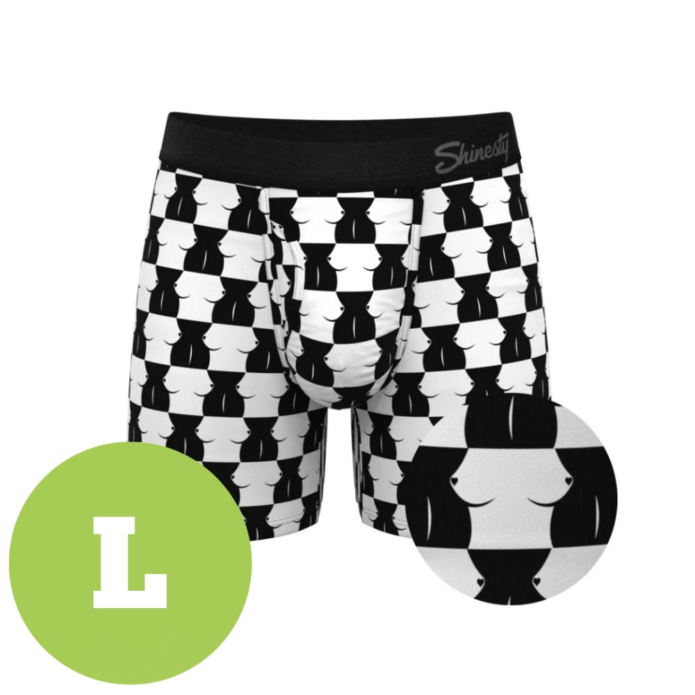 Shinesty The Chest Mate Checkered Boxer Briefs
