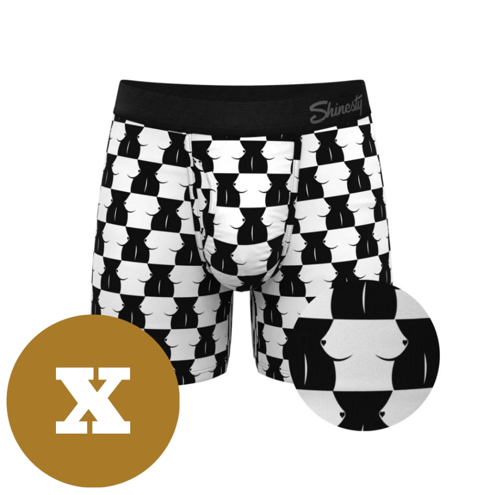 Shinesty The Chest Mate Checkered Boxer Briefs