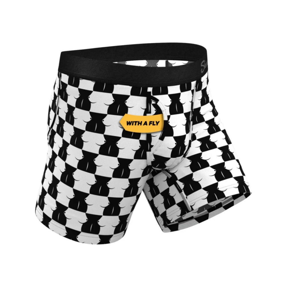 Shinesty The Chest Mate Checkered Boxer Briefs