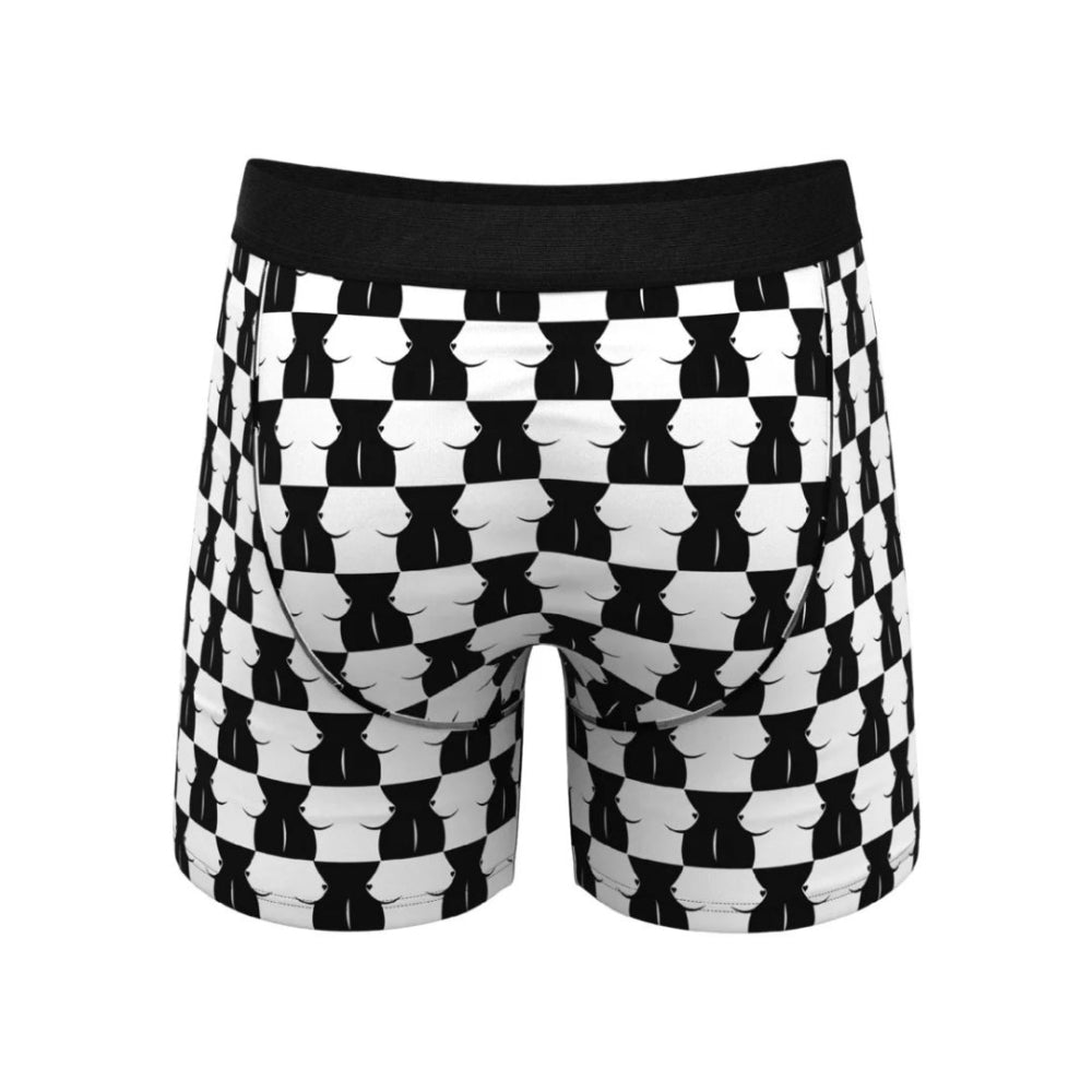 Shinesty The Chest Mate Checkered Boxer Briefs