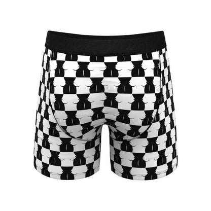 Shinesty The Chest Mate Checkered Boxer Briefs