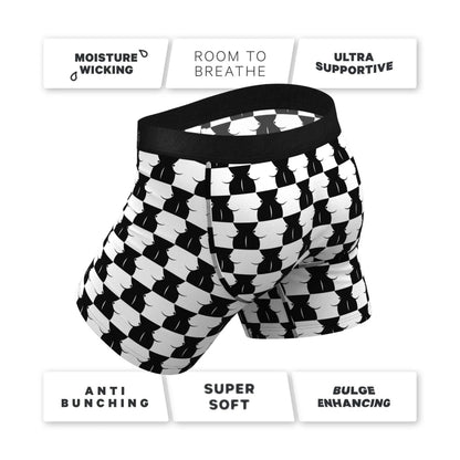 Shinesty The Chest Mate Checkered Boxer Briefs