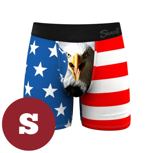 Shinesty American Flag & Eagle Boxer Briefs
