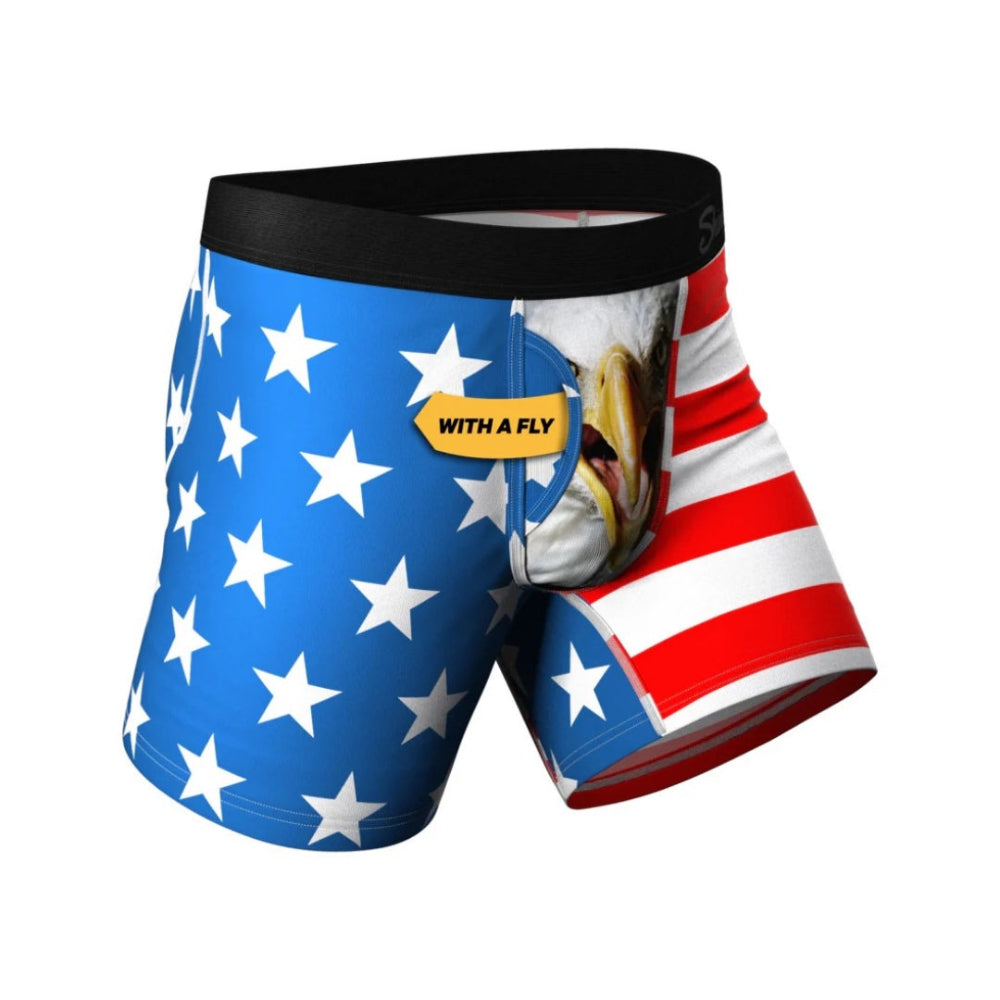 Shinesty American Flag & Eagle Boxer Briefs