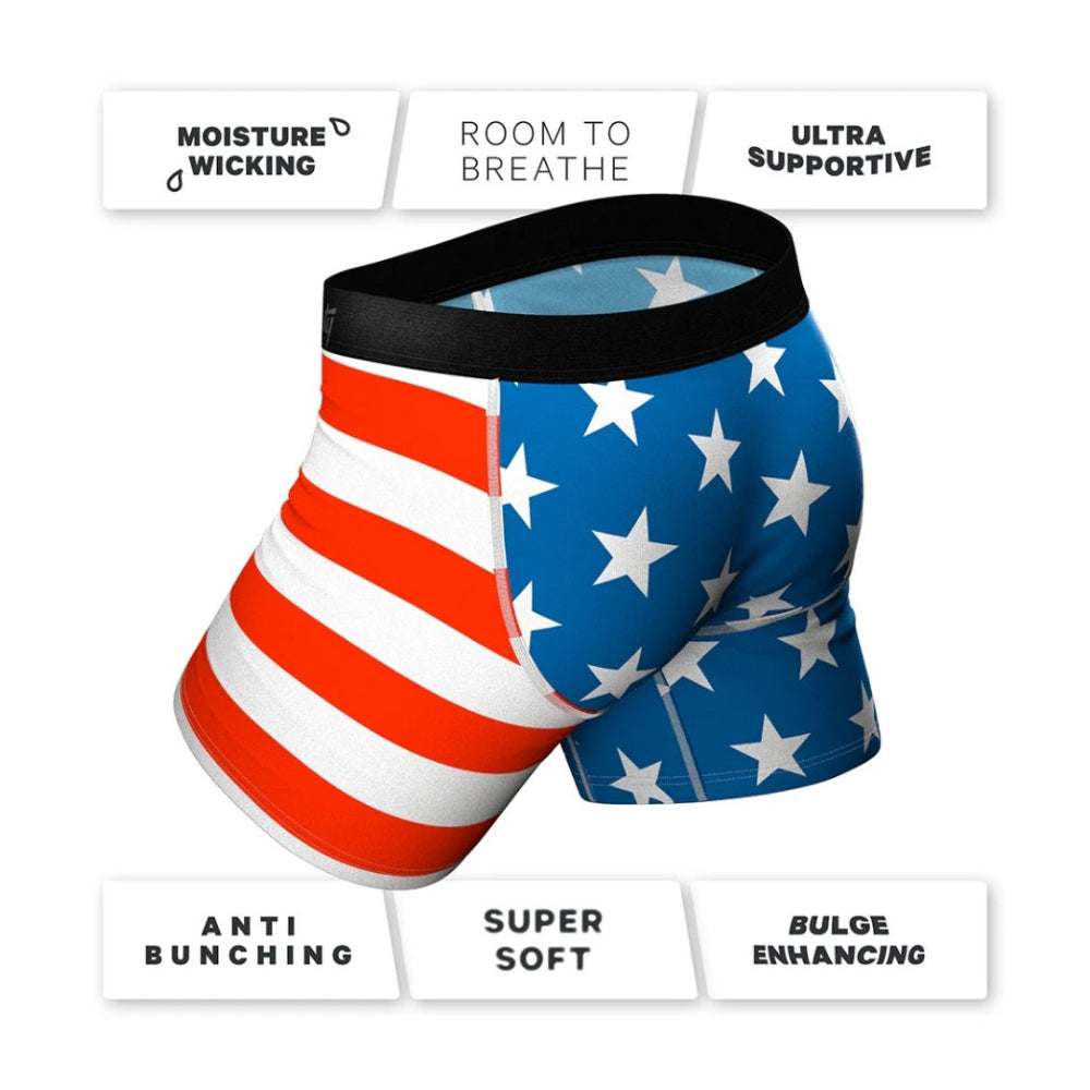 Shinesty American Flag & Eagle Boxer Briefs