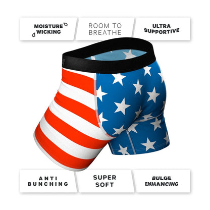 Shinesty American Flag & Eagle Boxer Briefs