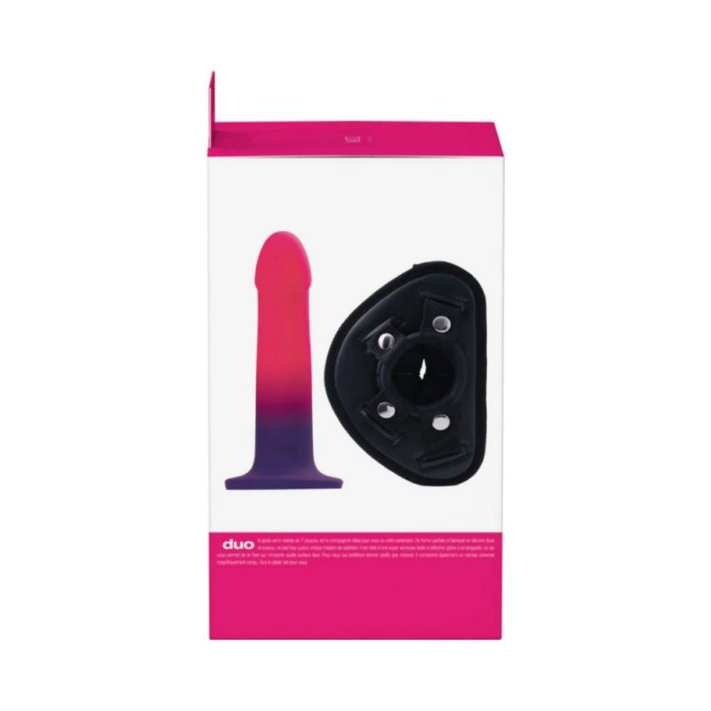 VeDO Duo Silicone Dildo Strap-on Kit - Pink/Purple