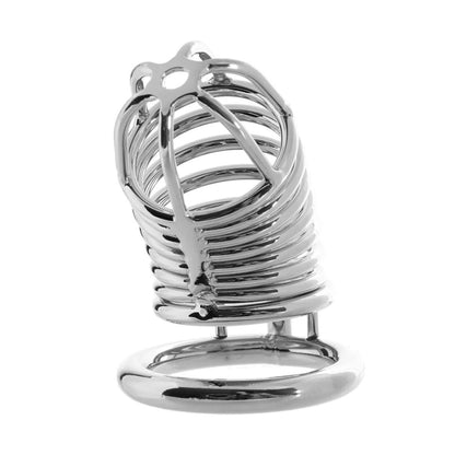 Blue Line Deluxe Chastity Cage Silver
