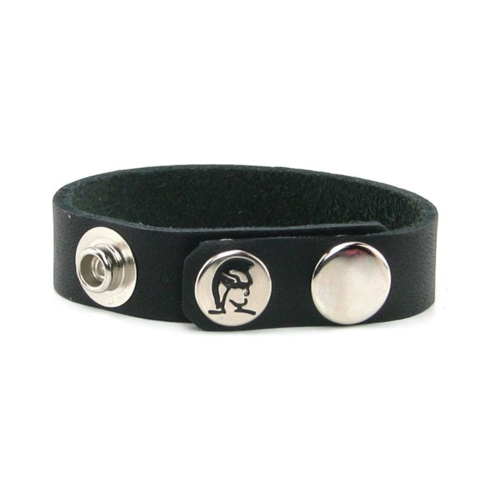 Spartacus Adjustable Snap Leather Cock Ring