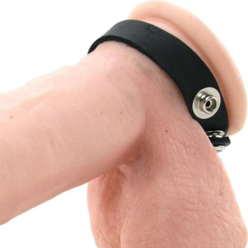 Spartacus Adjustable Snap Leather Cock Ring