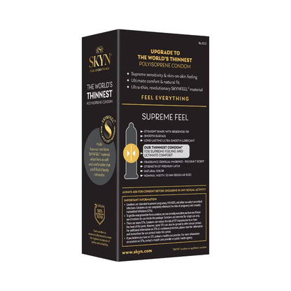 Lifestyles Skyn Supreme Feel Ultra Thin Non Latex Condoms 10pk
