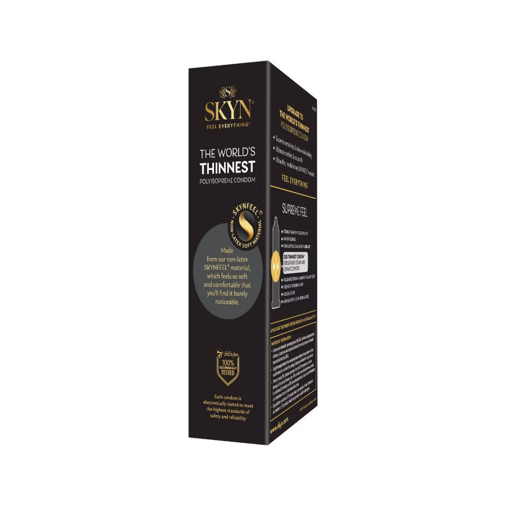 Lifestyles Skyn Supreme Feel Ultra Thin Non Latex Condoms 10pk