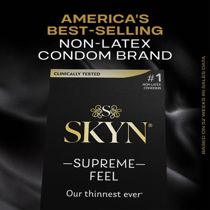 Lifestyles Skyn Supreme Feel Ultra Thin Non Latex Condoms 10pk