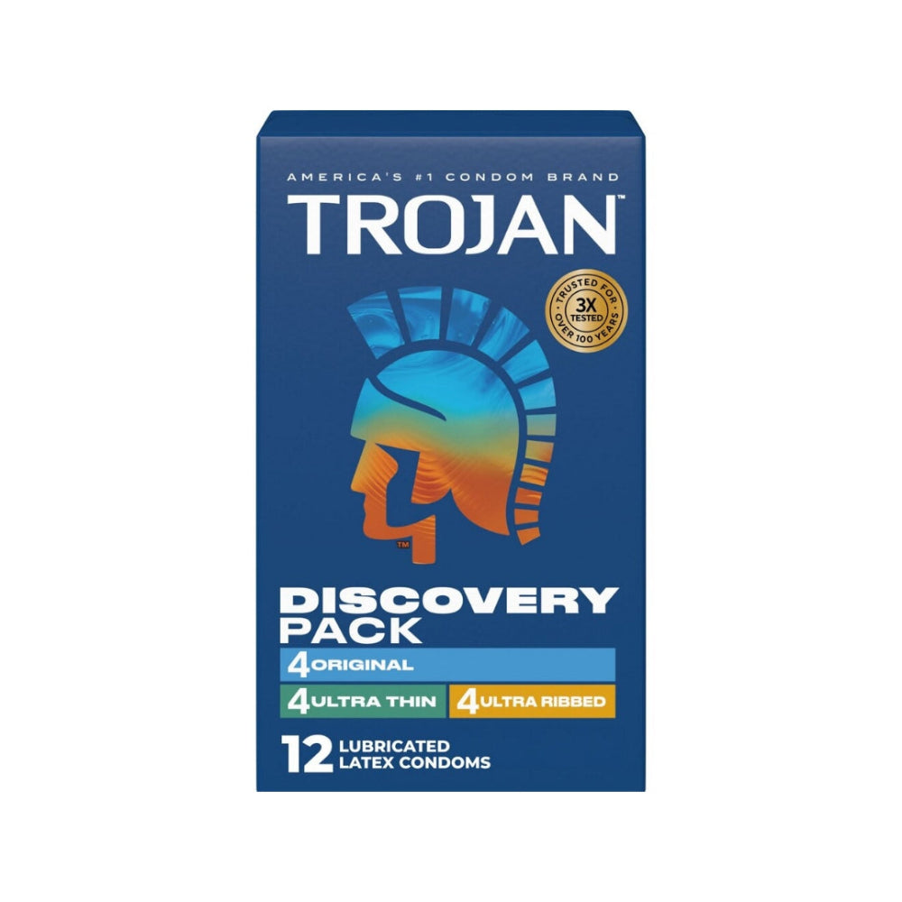 Trojan Discovery Pack Assorted Latex Condoms 12pk