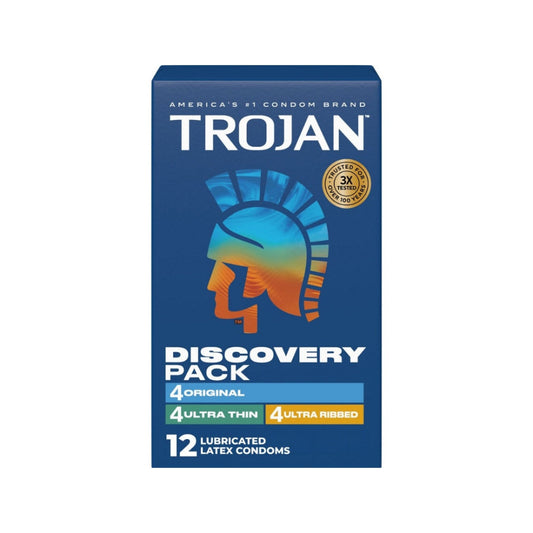Trojan Discovery Pack Assorted Latex Condoms 12pk