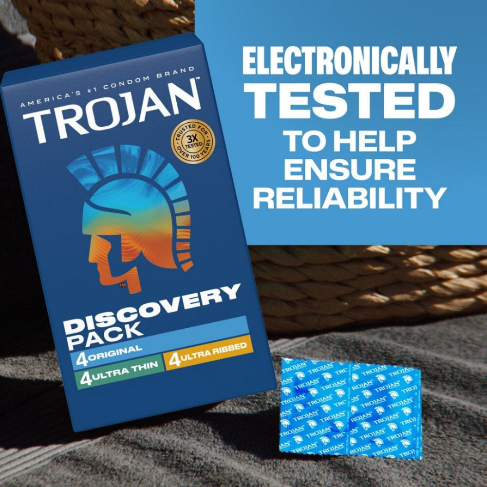 Trojan Discovery Pack Assorted Latex Condoms 12pk