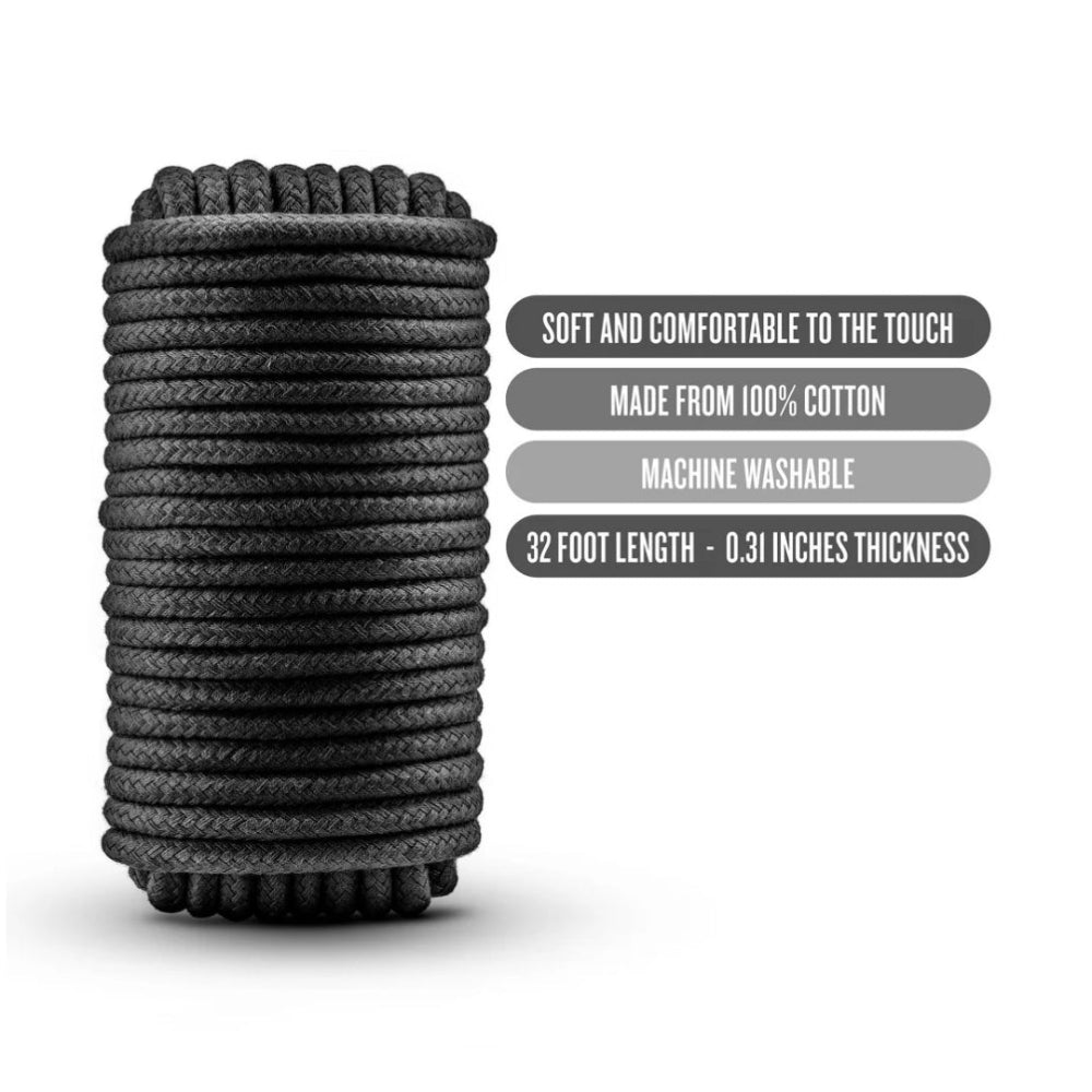 Temptasia Cotton Bondage Rope Black